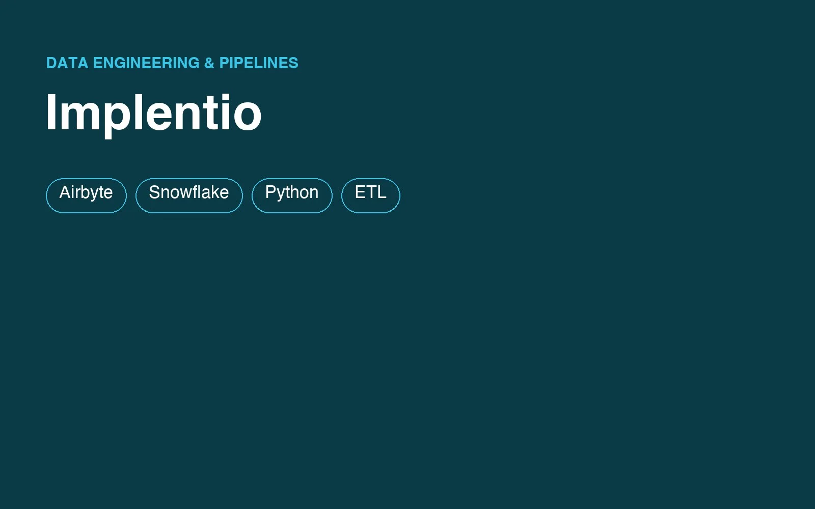 Implentio: custom Airbyte to Snowflake data pipelines