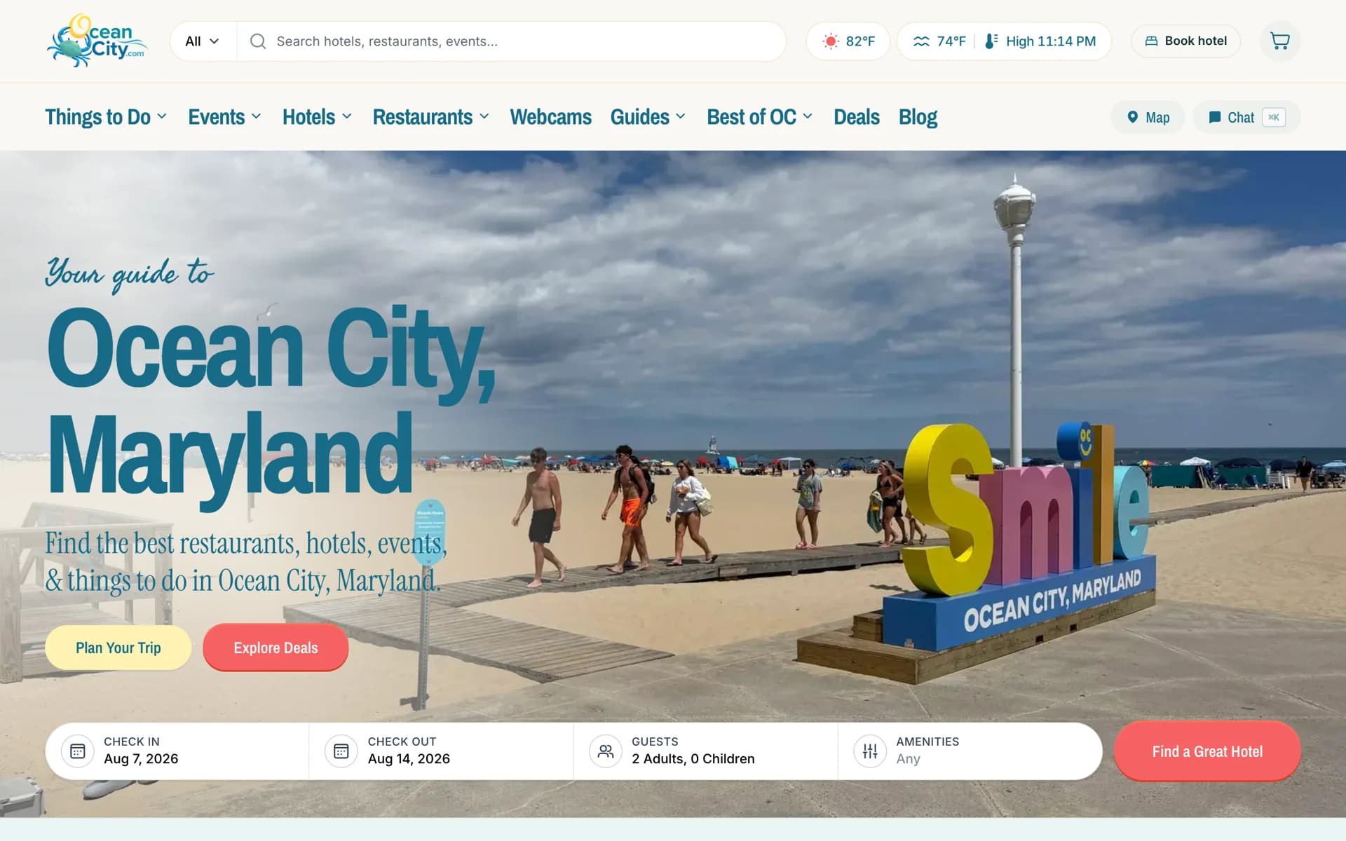 OceanCity.com homepage: the visitor’s guide to Ocean City, Maryland